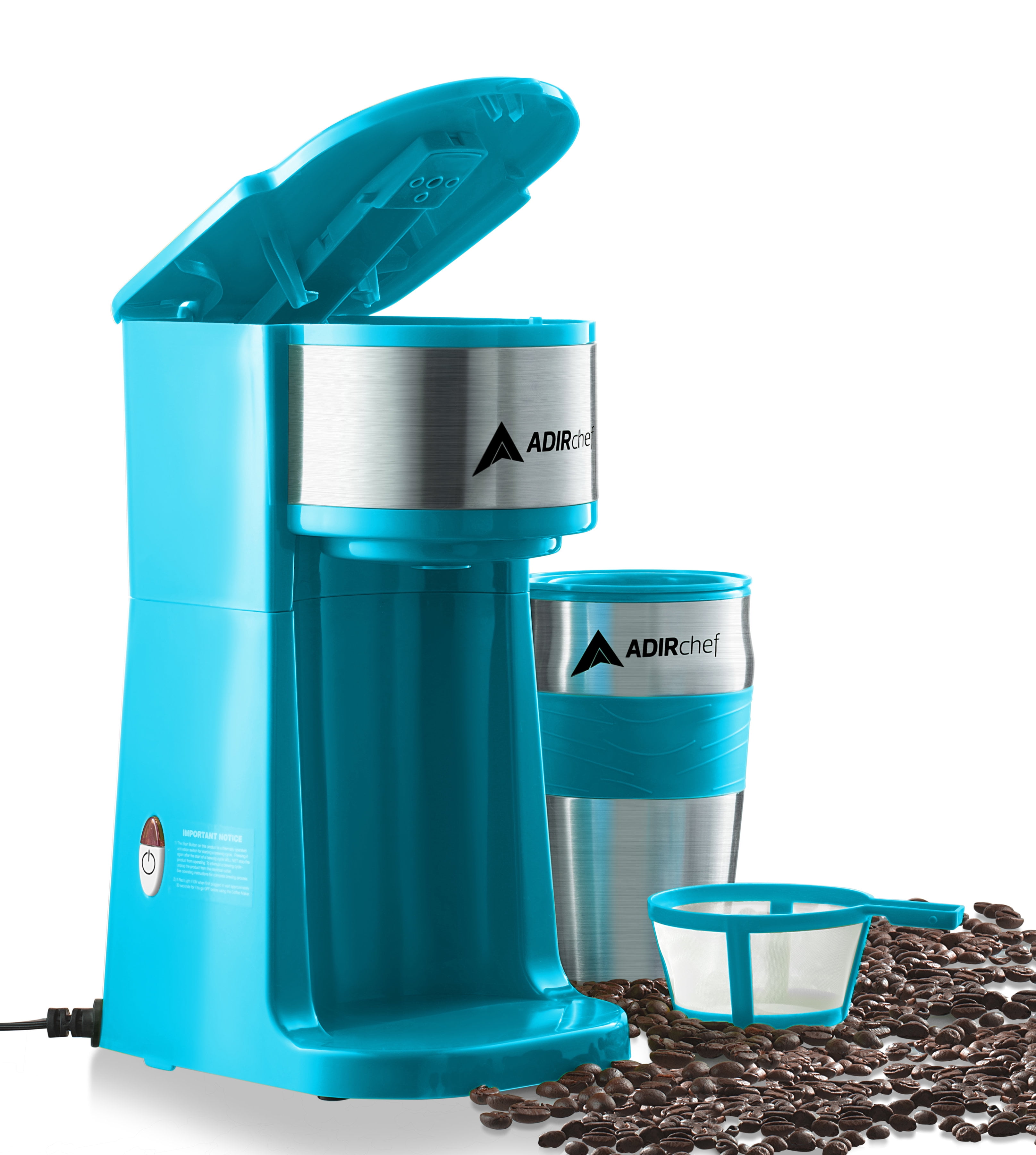 avigator Small Coffee Maker-Single Serve Coffee Maker, Single Cup Coffee  Maker with 10oz Travel Coffee Tumbler & Reusable Filter for Home, Office