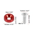thumbnail image 2 of Unique Bargains 20 Pcs Car Motorcycle Dark Red M6x20mm Bumper Washer Bolt Aluminum Alloy Engine Bay Fastener Screw, 2 of 6