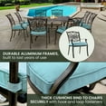 thumbnail image 6 of Hanover Traditions 9-Piece Aluminum Outdoor Dining Set, Blue, 6 of 22