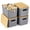 Gray, variant on 4-pack storage boxes with bamboo lids - Stackable plastic storage boxes with lids: Storage baskets for organizing desktops, wardrobes, game rooms, classrooms, and offices.