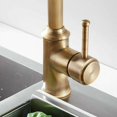 thumbnail image 5 of Elegant Antique Brass Kitchen Faucet, Sleek Design Solid Brass Construction Ensuring Durability And Style For Your Cooking Space, 5 of 5