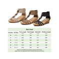 thumbnail image 2 of PULLIMORE Women Wedge Sandals Open Toe Casual Summer Roman High Heel Breathable Beach Sandals (Black,Women 8-9), 2 of 11