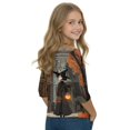 thumbnail image 4 of Halloween Girls Shirts 3/4 Sleeve 5-6 Cute Novelty Halloween Witch Crew Neck Casual Spring Fall Clothes Spooky Season T-Shirts, 4 of 6
