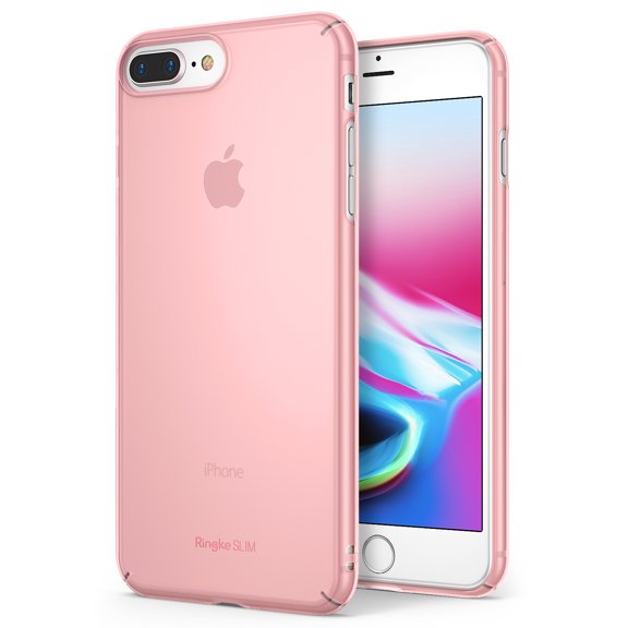 Ringke Slim Case Compatible with iPhone 7 Plus, Lightweight Thin Soft Premium Coating Hard PC Cover - Frost Pink