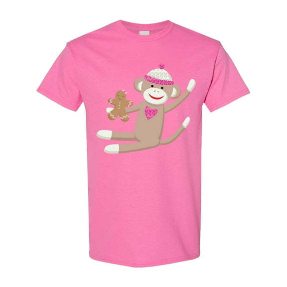 Inktastic Sock Monkey Gingerbread T-Shirt