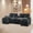 125" Corduroy Dark Gray, variant on FFH 125" Modular Sectional Sofa with Double Chaise Oversized U Shaped Cloud Couch for Living Room, 4-Seat, Storage Console, USB Ports, Corduroy Black