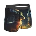 thumbnail image 2 of Rateoe Firefly Forest Fox Mens Boxer Briefs Poly Spandex Performance Boxer Briefs Underwear Hem Boxer Briefs - Large, 2 of 8