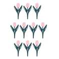 thumbnail image 3 of S SERENABLE 10Pcs Garden Edging Fake s Lawn Edging for Driveway Lawn Ornament Pink Flower, 3 of 9