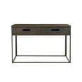thumbnail image 2 of Nia 46 Inch Console Side Table, 2 Gliding Drawers, Pine Wood Veneer, Brown, 2 of 5