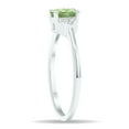 thumbnail image 3 of SZUL Women's Green Amethyst and Diamond Half Moon Ring in 10K White Gold, 3 of 5
