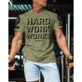 thumbnail image 3 of Gymish Hard Work Works Workout T-Shirt for Men – Funny Gym Shirt, Lifting Tee, Athletic Gym Wear, 3 of 6