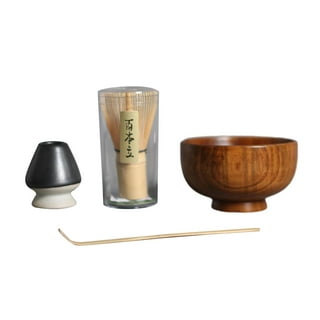Ywlanda Matcha Whisk Set - Traditional Handmade Starter Kit Easy Turns Organic Green Powder Into Ceremonial Matcha Tea, Bamboo Whisk, Brown