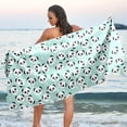 thumbnail image 6 of Coolnut Panda Beach Towel, Sand Free Super Absorbent Oversized Travel Towel with Mesh Bag for Beach,Camping, Swimming, Holiday, 30"x 60", 6 of 7