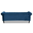 thumbnail image 3 of Baxton Studio Emma Traditional and Transitional Navy Blue Velvet Fabric Upholstered and Button Tufted Chesterfield Sofa, 3 of 10