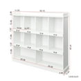 thumbnail image 3 of White Bookshelf, 3-Tier Open Shelf Bookcase, 10 Cube Wooden Storage Organizer, Freestanding Bookshelf Cube Shelf for Bedroom, Living Room, Office, 3 of 9