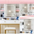 thumbnail image 3 of White Vanity Desk with Sliding Mirror & Lights, Vanity Table Makeup Desk with Charging Station, Dressing Table Makeup Desk with Stool,White, 3 of 8