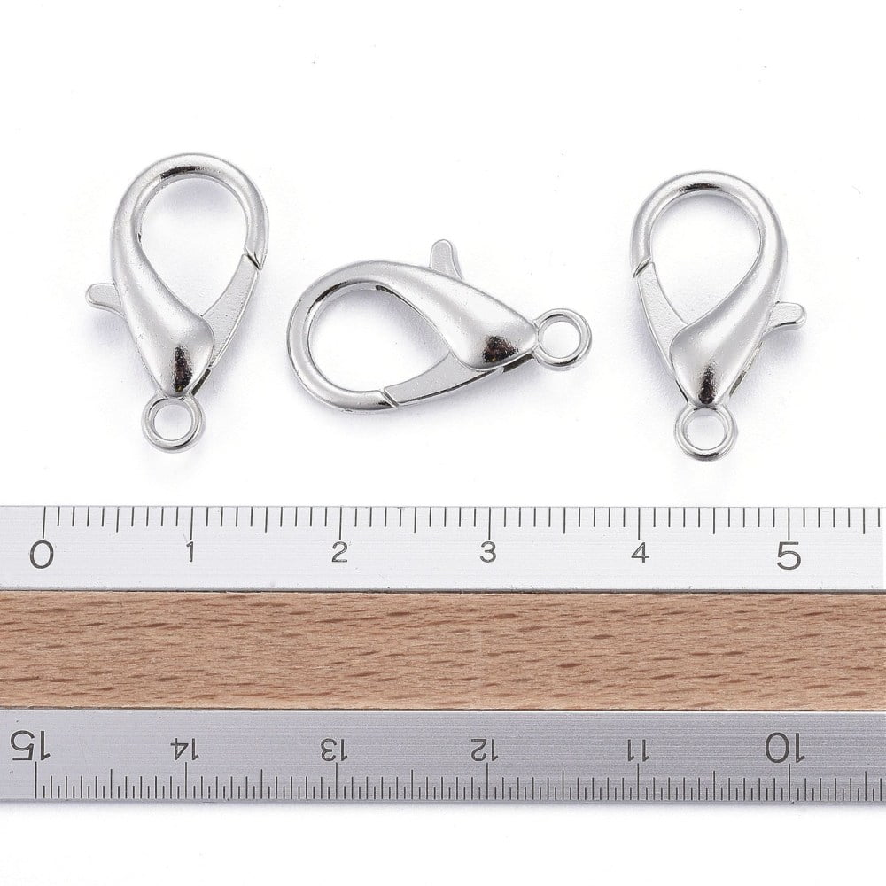 500pcs Zinc Alloy Lobster Claw Clasps Parrot Trigger Clasps Cadmium Free & Nickel Free & Lead Free 21x12mm Hole: 2mm