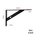 thumbnail image 1 of 2Pcs Metal Shelf Bracket L Shape Thickened Corner Brace Shelf Right Angle Bracket, 1 of 12