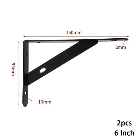 

2 x Metal Shelf Bracket L Shape Thickened Corner Brace Shelf Right Angle Bracket