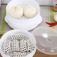 thumbnail image 4 of Steamer Basket Dim Sum Steamed Rack Microwave Oven Special Box Kitchen Steamer Heats Up With Cover For Food Fish (Single Layer), 4 of 8