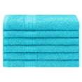 thumbnail image 2 of BNM Eco-Friendly Cotton Hand Towel Set of 6, Turquoise, 2 of 5