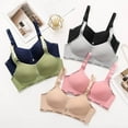 thumbnail image 4 of Woman Wireless Bra Thin And Comfortable Fixed Cup Bra Without Rims Gathers Breathable Underwear Daily Bra, 4 of 6