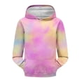thumbnail image 4 of Mercatoo Oversized Gradient Color Hoodies for Girls Long Sleeve Cotton Pullover Hoodie Sweatshirts Trendy Cute Teen Kids Clothes, 4 of 7