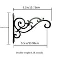 thumbnail image 2 of Hanging Plant Brackets Outdoor,5Inch Metal Fence Wall Plant Hanger Hooks,Plant Hanger Indoor,Heavy Duty Wall Bracket Hooks For Hanging Flower Baskets Bird Feeders Lanterns Wind Chimes,(1PCS), 2 of 7
