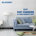 thumbnail image 2 of ELEGRP USB Wall Outlet Receptacle with Dual 4.0 A USB Ports, 20 Amp Duplex Tamper Resistant Receptacle, Charging Power Outlet with USB Ports, Wall Plate Included, UL Listed, 6PC, White, 2 of 10