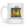 thumbnail image 1 of 3D Printer Workshop, 11oz mug for designers and STEM students and decor for creative studios,White,11oz, 1 of 6
