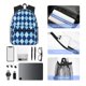 thumbnail image 4 of Easygdp Blue Squares Mochila Casual para Portátil, Mochila para Escuela, Viajes, Negocios, 4 of 6