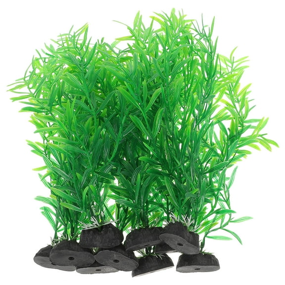 DINHEAROM Artificial Aquarium Plants Aquarium Artificial Plants Plastic Assorted Color 10Pcs