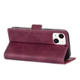 thumbnail image 6 of iPhone 13 Case 6.1", Premium Leather Wallet Case with Card Holder Magnetic Folio Flip Kickstand Protective Cover, Winered, 6 of 8