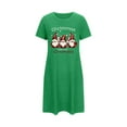 thumbnail image 2 of Frostluinai Women's Christmas Nightgowns Sleepshirts Short Sleeve Casual Loungewear Round Neck Xams Sleepwear Soft Gnome Print Shirt Dresses, 2 of 5