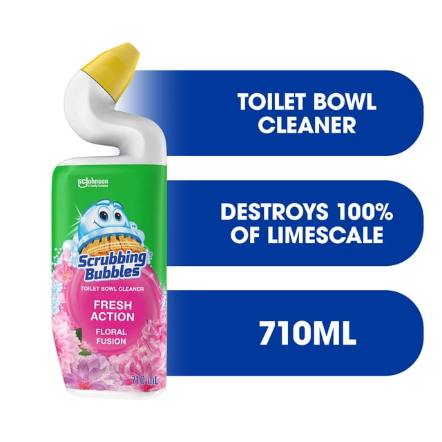 Scrubbing Bubbles® Toilet Bowl Cleaner, Destroys Limescale, Floral Fusion Scent, 710ml