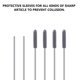thumbnail image 5 of 200pcs Lavavajillas Tapas de rallillas Tip tine tapa tapa Tapas de extremo redondas flexibles (gris) Homemaxs MX8325745, 5 of 6
