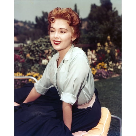 Barbara Rush in Whit Dress Portrait Photo Print (8 x 10)