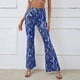 thumbnail image 4 of Liquidación ICHUANYI, pantalones de Yoga con estampado de ondas de agua de cintura alta para correr, informales, de verano para mujer, pantalones largos con corte de bota ICHUANYI WER2023082202553, 4 of 8
