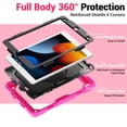 thumbnail image 5 of FJLBDE Case for iPad 9th 8th 7th Gen 10.2 inch 2021 2020 2019, 360 Rotating Stand Handle Shoulder Strap Heavy Duty Shockproof Cover, Rose, 5 of 7