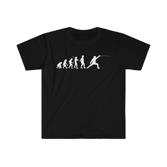 Human Evolution Fencing Fencer Fence Unisex T-shirt, S-3XL