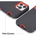 thumbnail image 4 of Case for iPhone 12 Pro Max (6.7'' Display) - Defender Heavy Duty 3 in 1 Tough Rugged Shockproof Dustproof Drop Protective Phone Cover for iPhone 12 ProMax (Dark Grey/Orange), 4 of 12