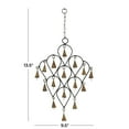 thumbnail image 3 of DecMode 14" Black Metal Bell Windchime with Bells and Chain Ring Hanger, 3 of 7