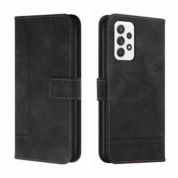Funda con tapa estilo vintage para Samsung A52 4G/5G, ranura para múltiples tarjetas, protección total, estilo retro, material PU+TPU