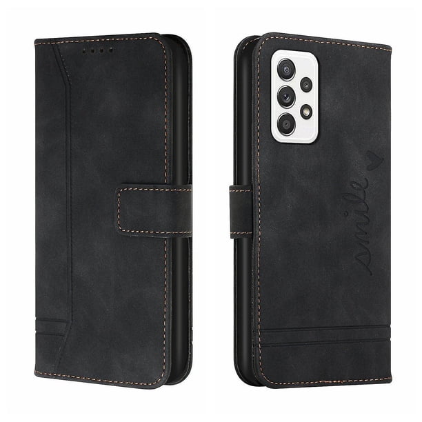 Funda con tapa estilo vintage para Samsung A52 4G/5G, ranura para múltiples tarjetas, protección total, estilo retro, material PU+TPU