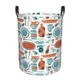 thumbnail image 6 of Lsque Cute Tableware pattern Laundry Hamper Basket, Tall Woven Rope Hamper Basket for Clothes, Lightweight Storage Basket, Collapsible Waterproof-Medium, 6 of 8