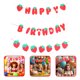 thumbnail image 4 of GOOHOCHY 1 juego de decoración para fiesta de cumpleaños con temática de fresas, pancarta de cumpleaños, decoración para fiesta, guirnalda de fresas, 4 of 8