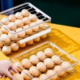 thumbnail image 3 of Auto Rolling Egg Storage Container,  PET Stackable Egg Holder With Transparent Lid, Egg Dispenser For Refrigerator, 3 of 8