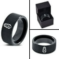 thumbnail image 4 of Wedding Tungsten Set of 2 Black Gamer Police Matching Promise Rings Hotwife Jewelry Mom, 4 of 7