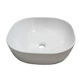 thumbnail image 2 of 16 x 16 in. Square White Finish Ceramic Bathroom Vessel Sink, 2 of 10