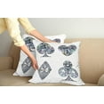 thumbnail image 3 of Ambesonne Grey Throw Pillow Cover 2 Pack, Heart Shaped Diamonds, 16", Grey and White, 3 of 6